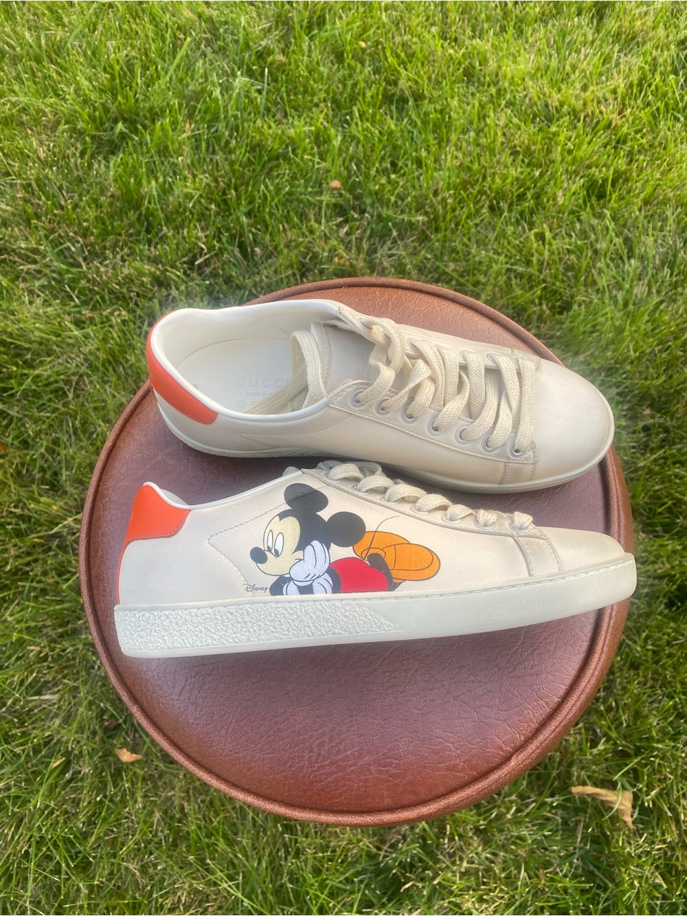 Authentic Gucci x Disney Women Mickey Mouse Ace Sneakers Size 35.5 - Picture 5 of 11